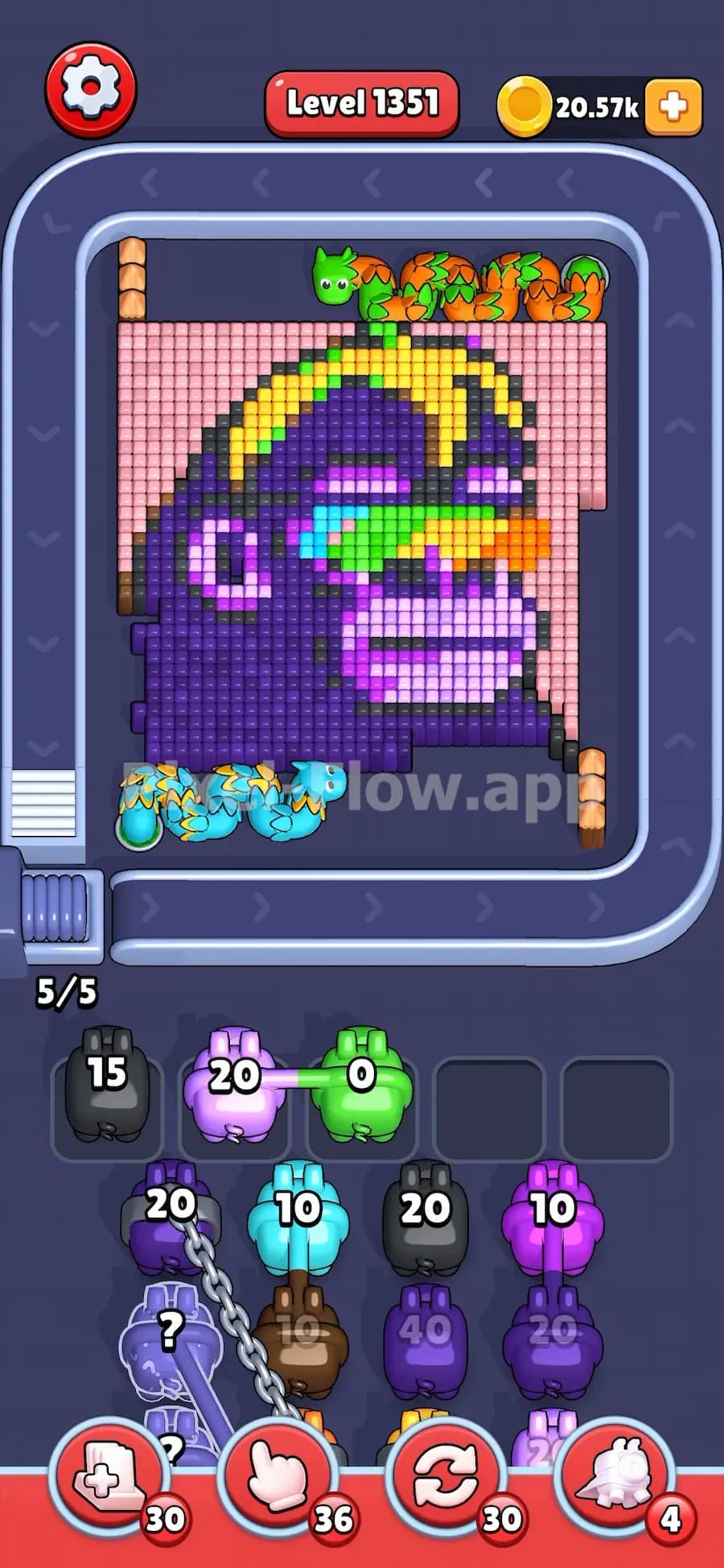 Dragon in Pixel Flow