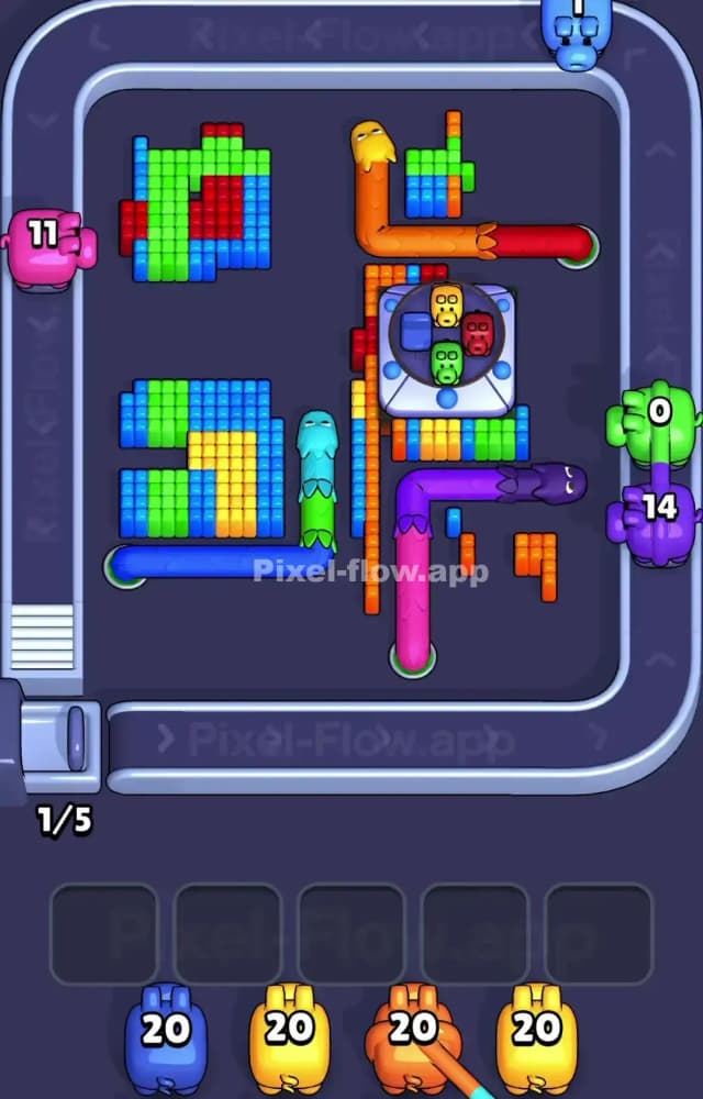 Pixel Flow Level 1174 Solution 2