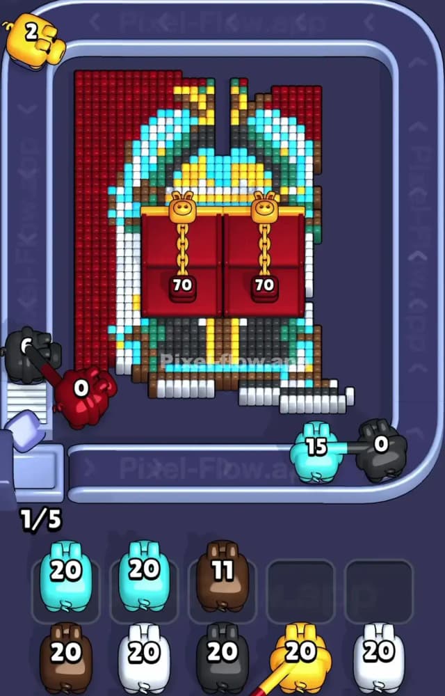 Pixel Flow Level 1180 Solution 1