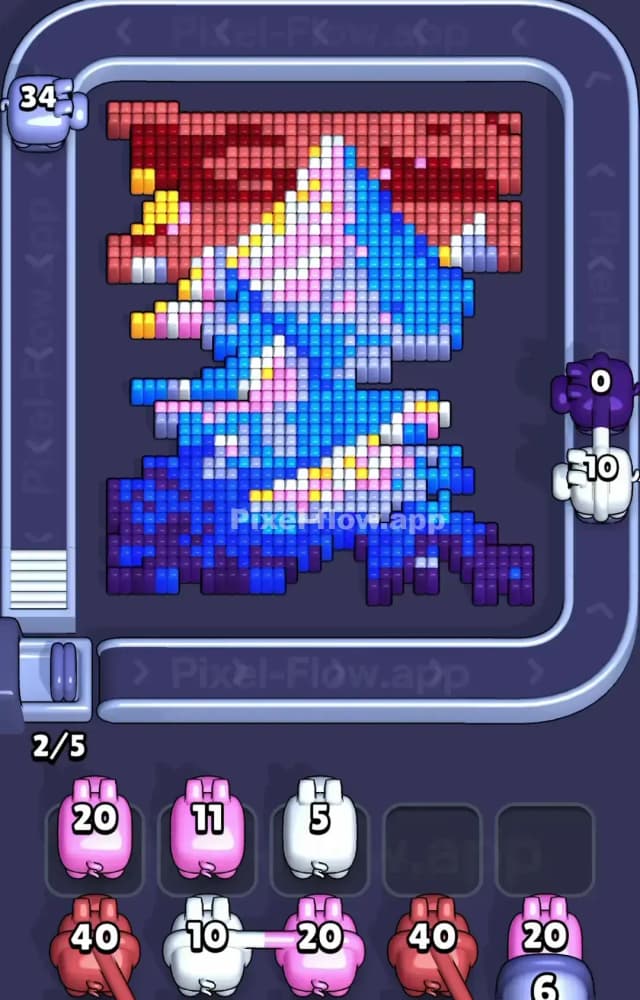 Pixel Flow Level 1590 Solution 1