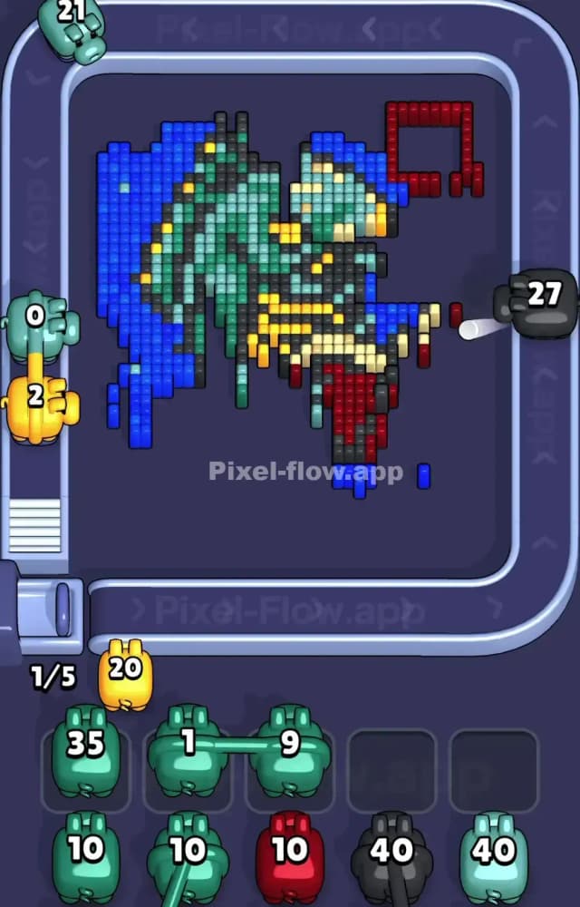 Pixel Flow Level 1112 Solution 2