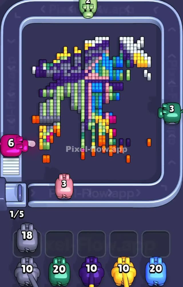 Pixel Flow Level 1237 Solution 2