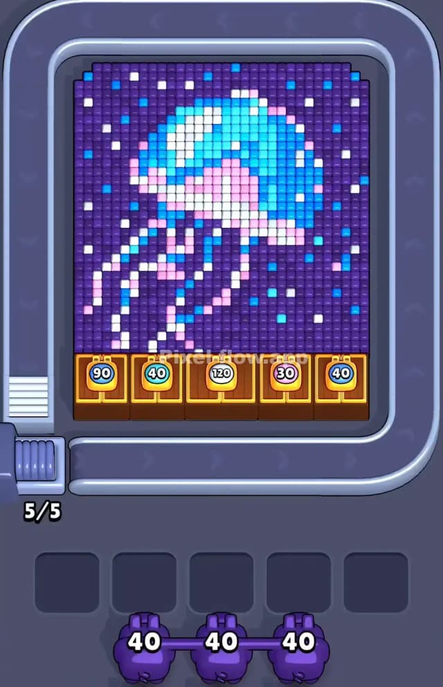 Pixel Flow Jellyfish Level Gameplay