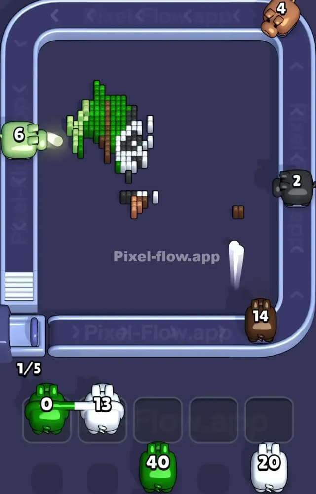 Pixel Flow Level 1267 Solution 3