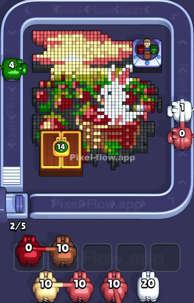 Pixel Flow Level 1449 Solution 1