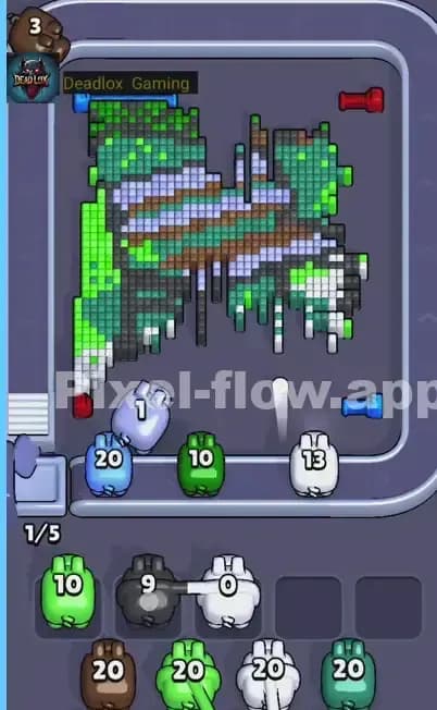 Pixel Flow Level 487 Solution 2