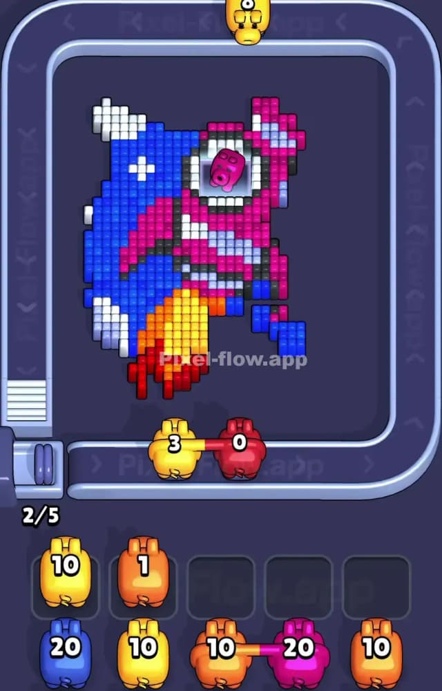 Pixel Flow Level 1278 Solution 2