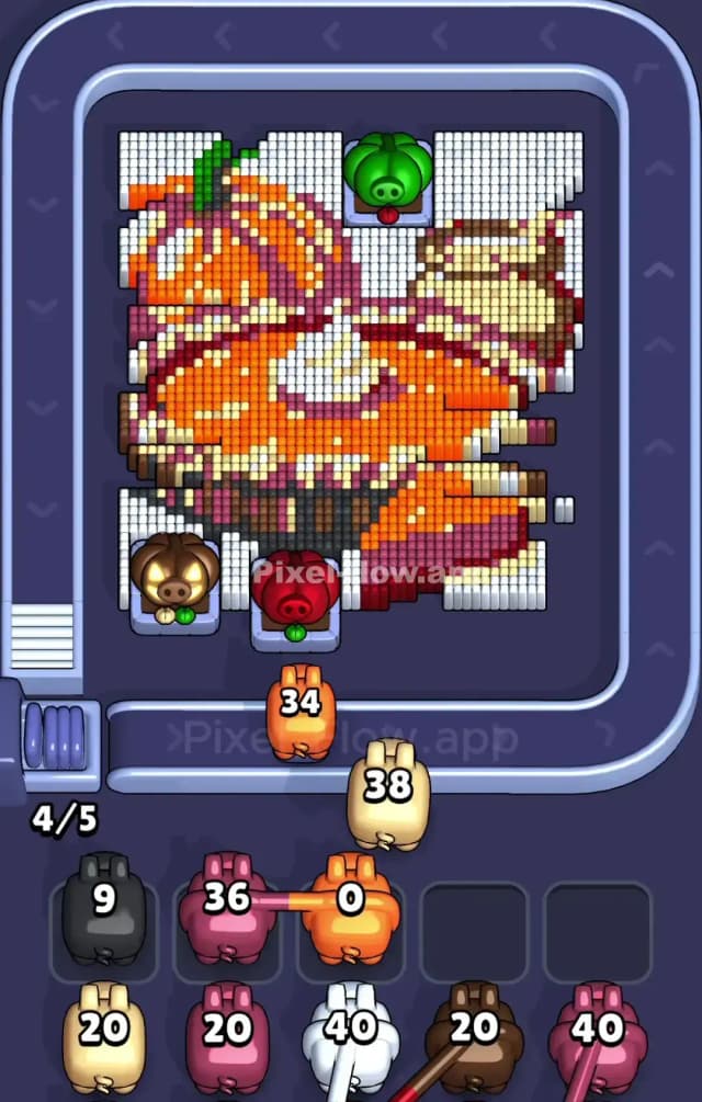 Pixel Flow Level 818 Solution 1