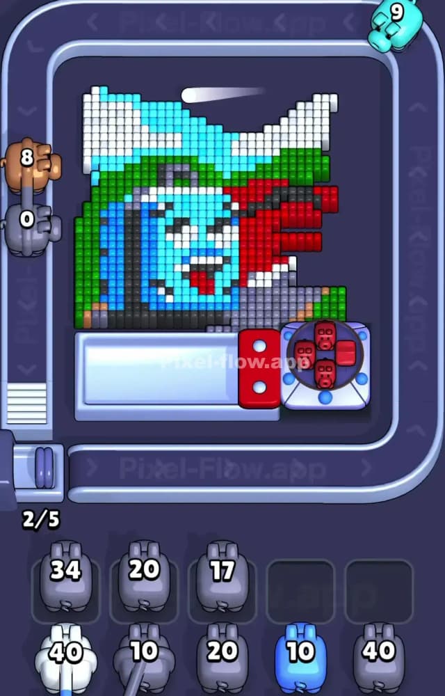 Pixel Flow Level 1465 Solution 1