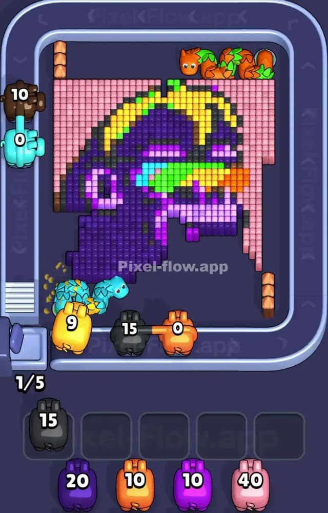 Pixel Flow Level 1350 Solution 1