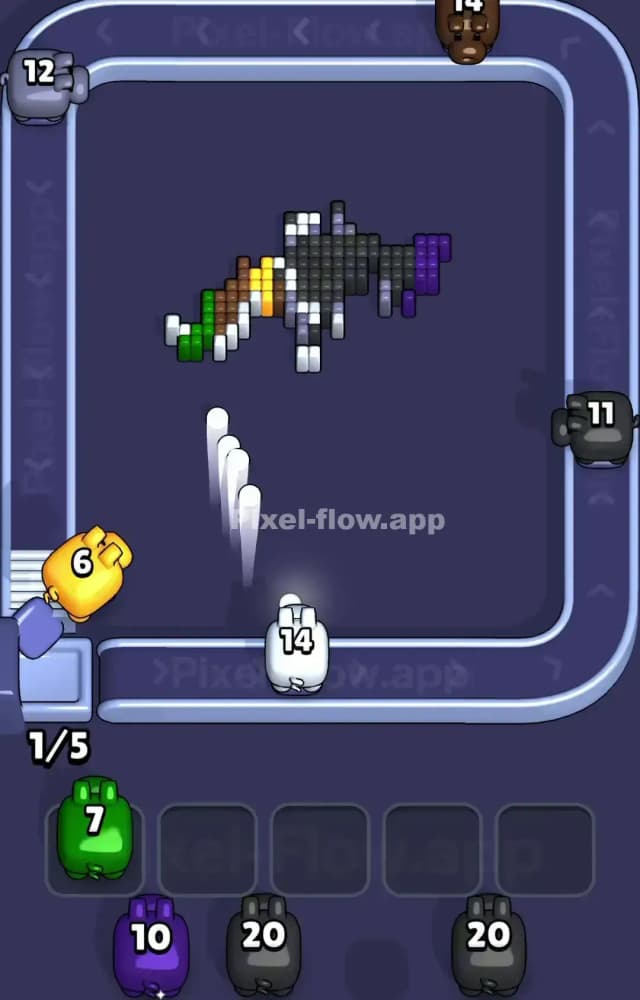 Pixel Flow Level 1268 Solution 3