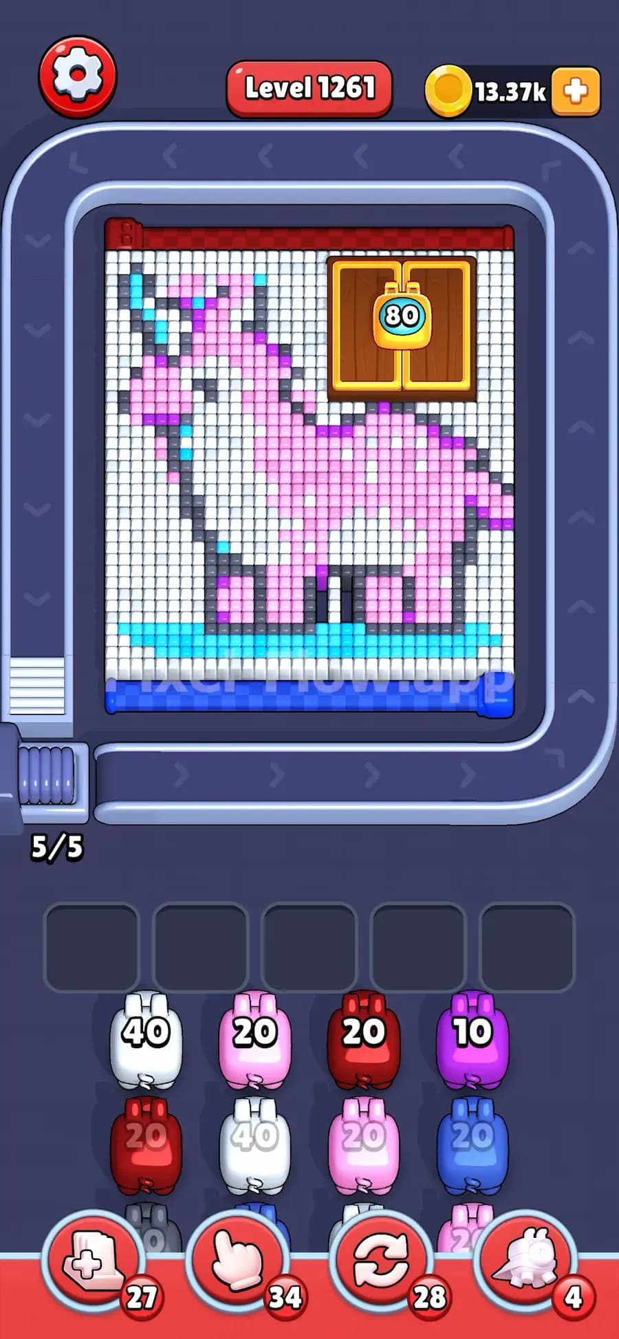 Pixel Flow Hungry Door Example board