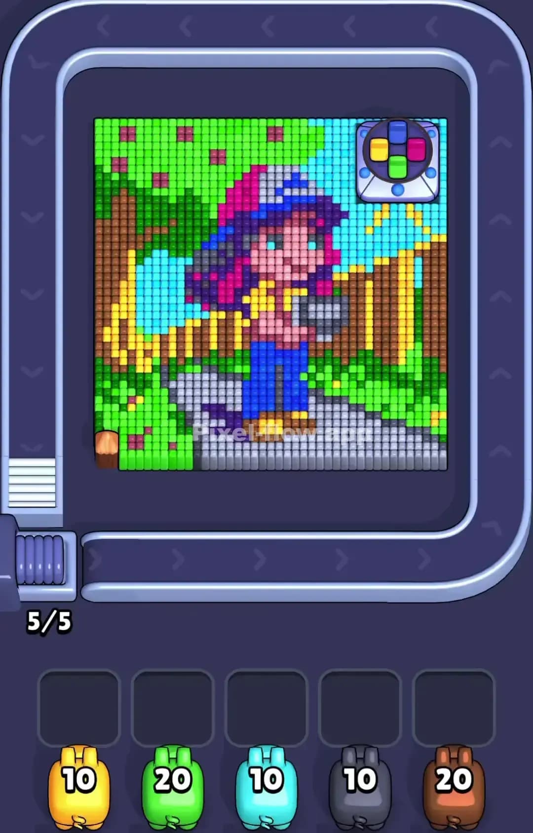 Pixel Flow Level 1233 Screenshot