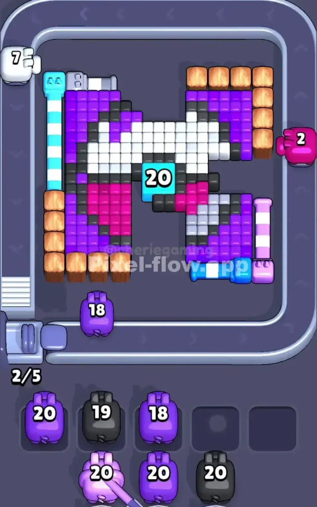 Pixel Flow Level 130 Solution 1