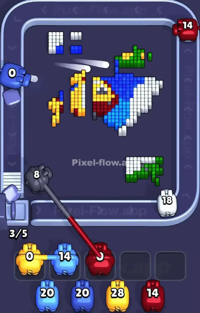 Pixel Flow Level 1591 Solution 1