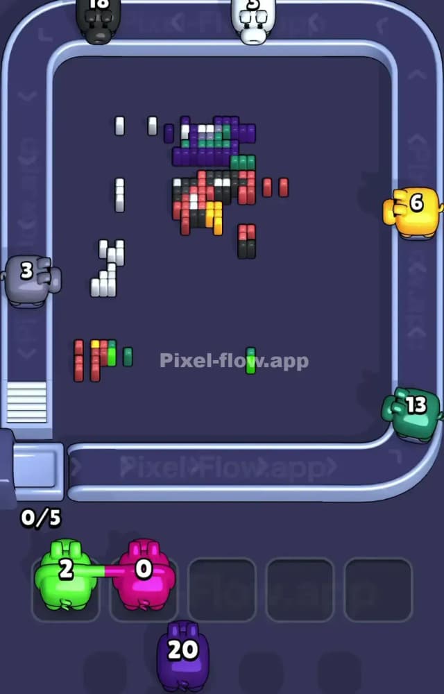 Pixel Flow Level 1593 Solution 3