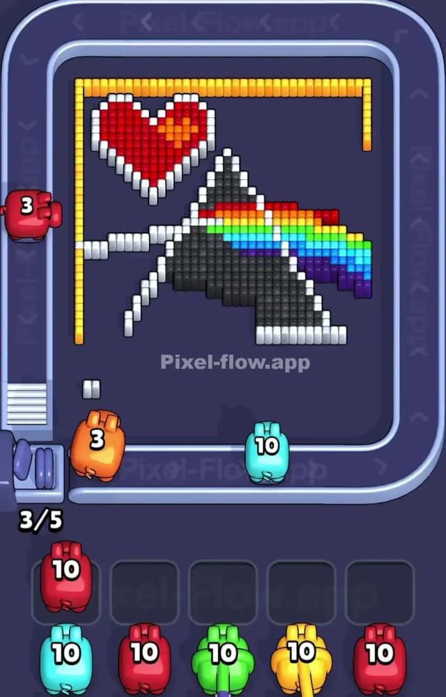 Pixel Flow Level 1187 Solution 1