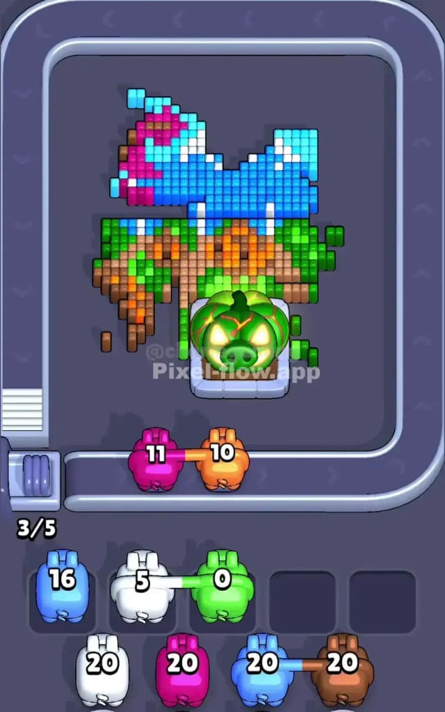 Pixel Flow Level 725 Solution 2