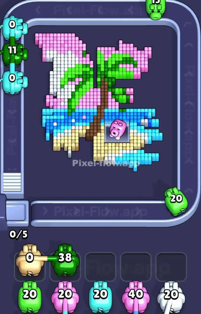 Pixel Flow Level 1460 Solution 2