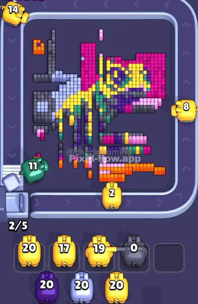 Pixel Flow Level 1698 Solution 2