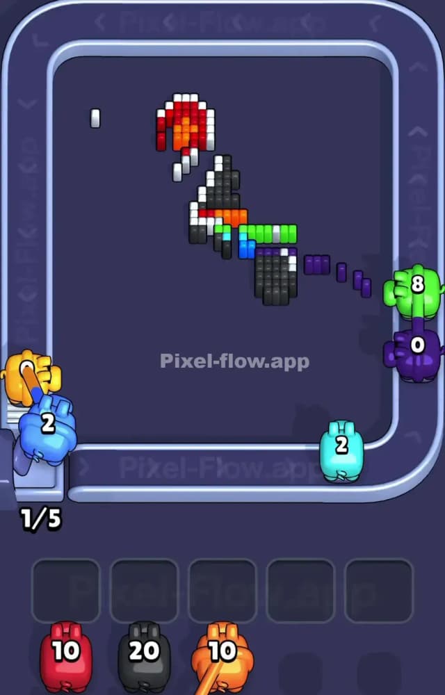 Pixel Flow Level 1187 Solution 3