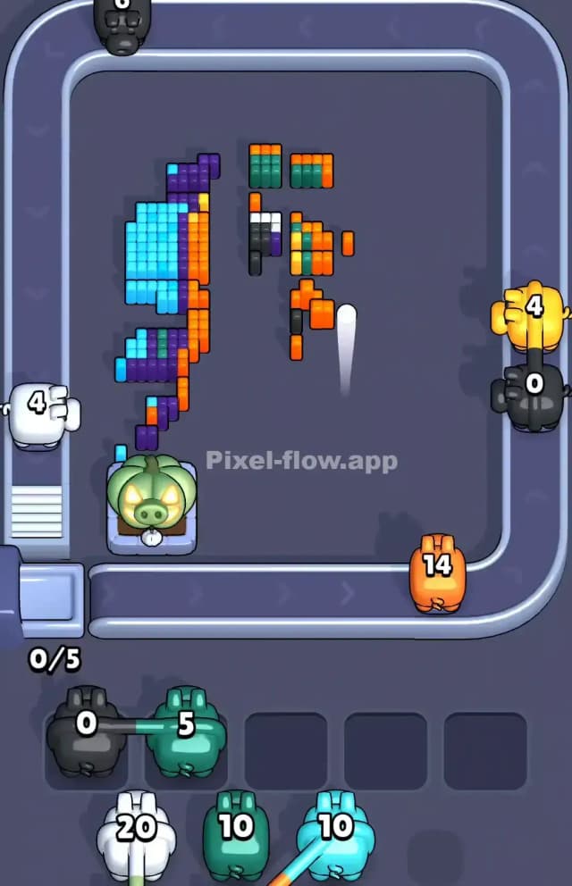 Pixel Flow Pumpkin Monster Level Solution 3