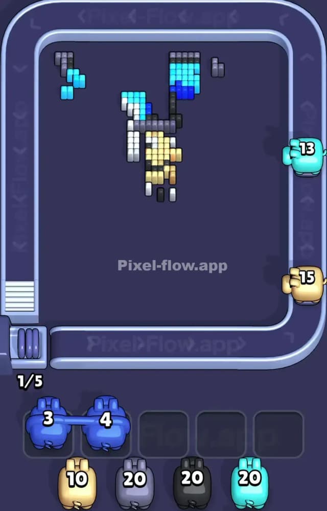 Pixel Flow Level 1497 Solution 3