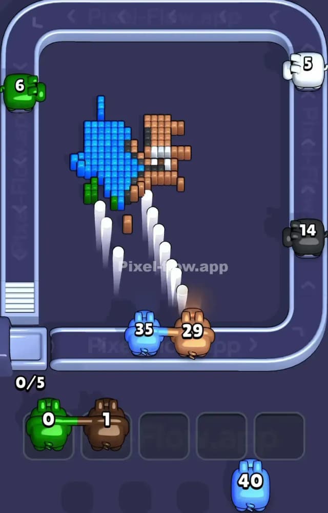 Pixel Flow Level 1191 Solution 3