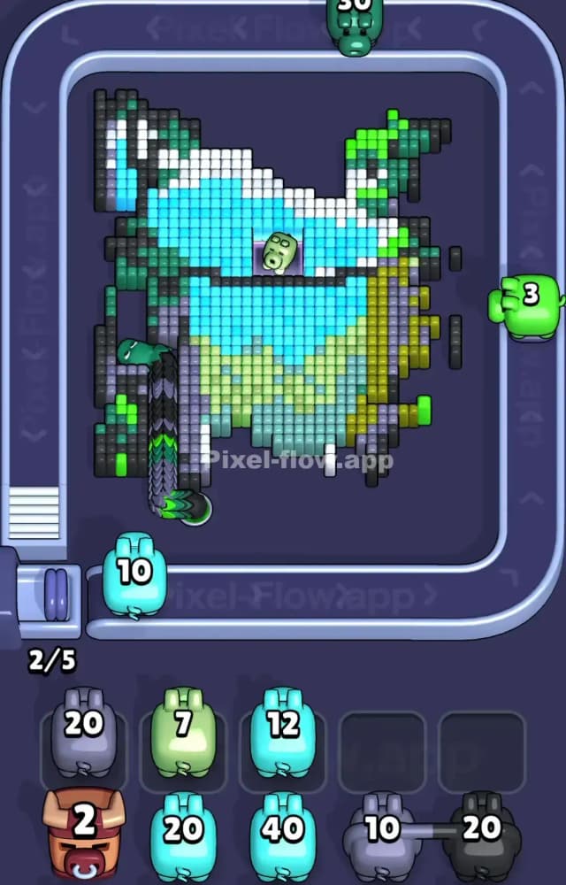 Pixel Flow Level 1586 Solution 1