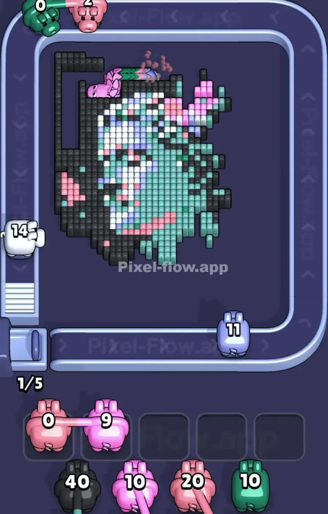 Pixel Flow Level 1575 Solution 2
