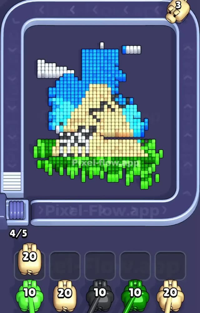 Pixel Flow Level 1072 Solution 2