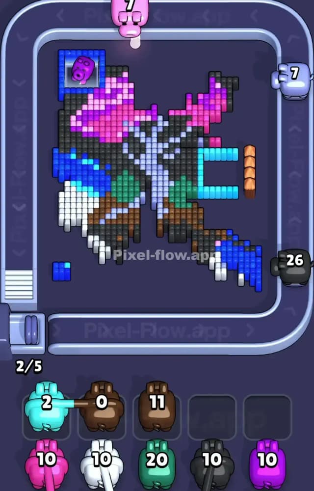 Pixel Flow Level 1137 Solution 2
