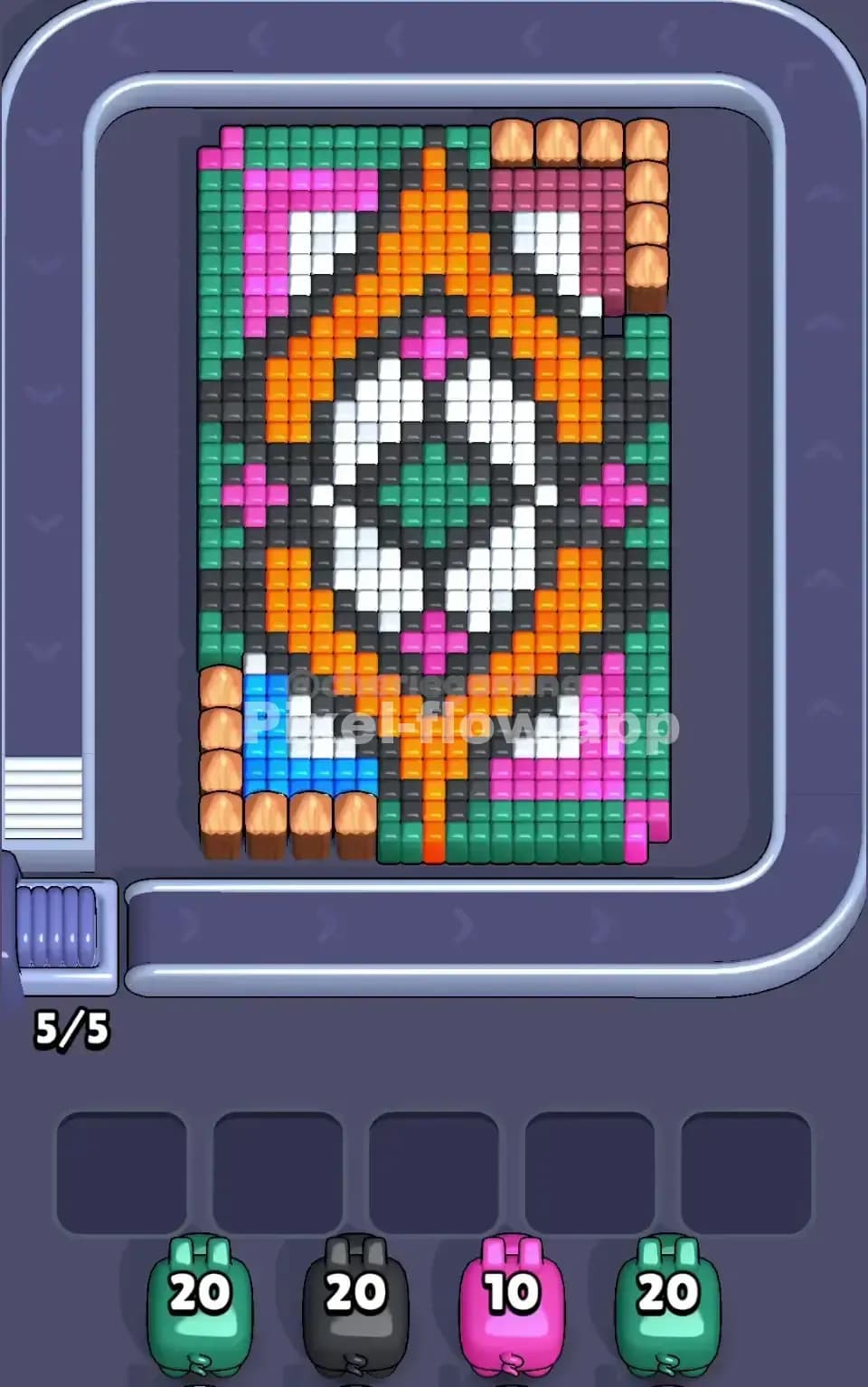 Pixel Flow Level 123 Screenshot