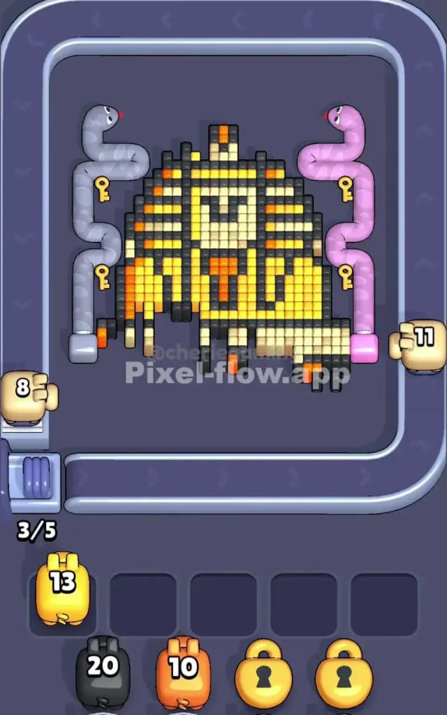 Pixel Flow Level 206 Solution 1