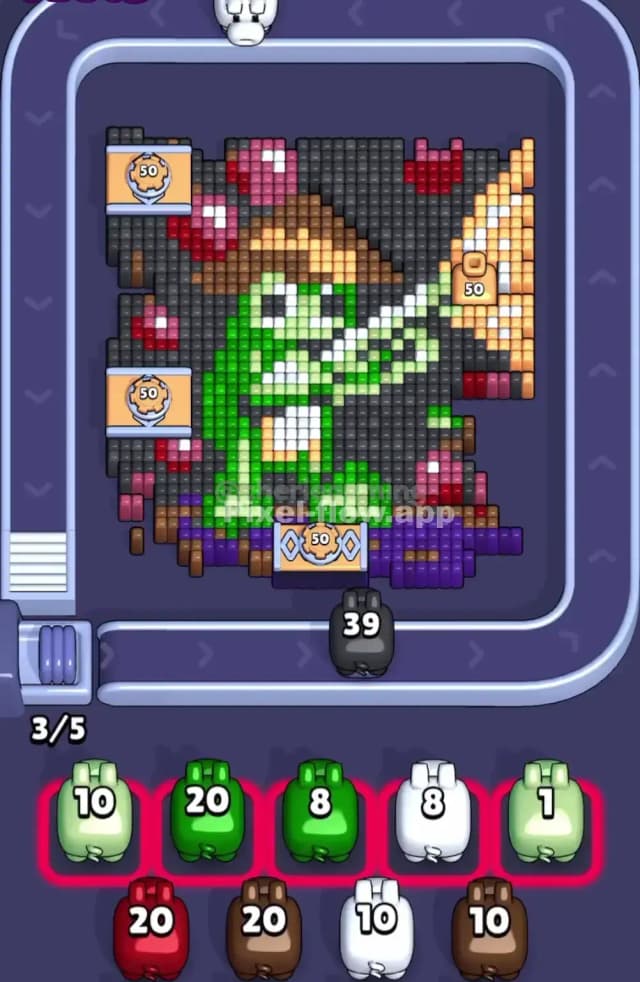 Pixel Flow Level 1707 Solution 1