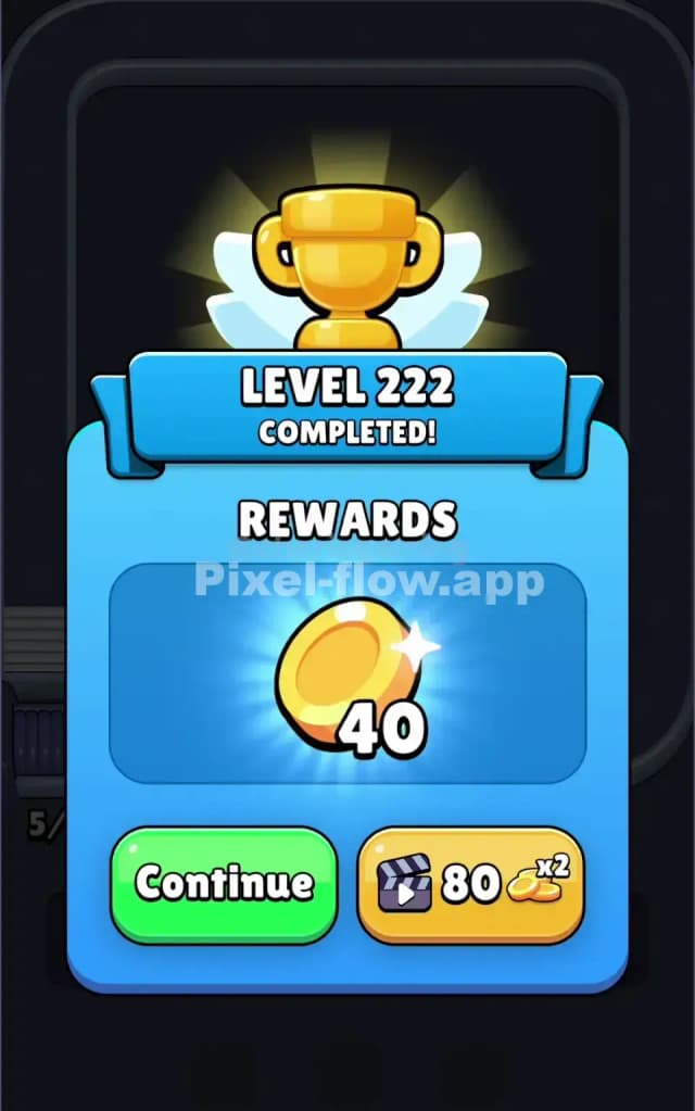 Pixel Flow Level 222 Solution 3