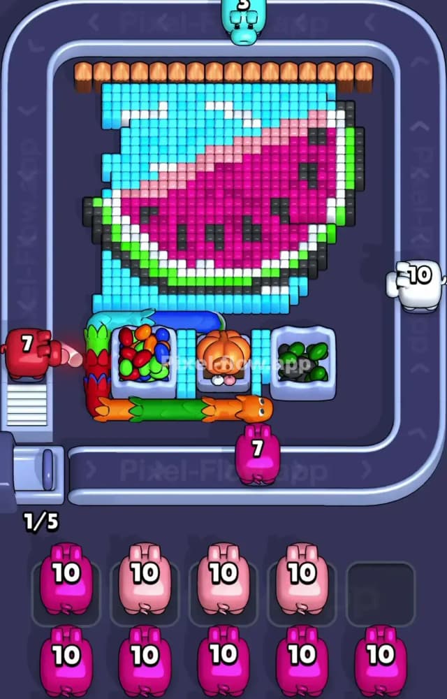 Pixel Flow Level 1203 Solution 1