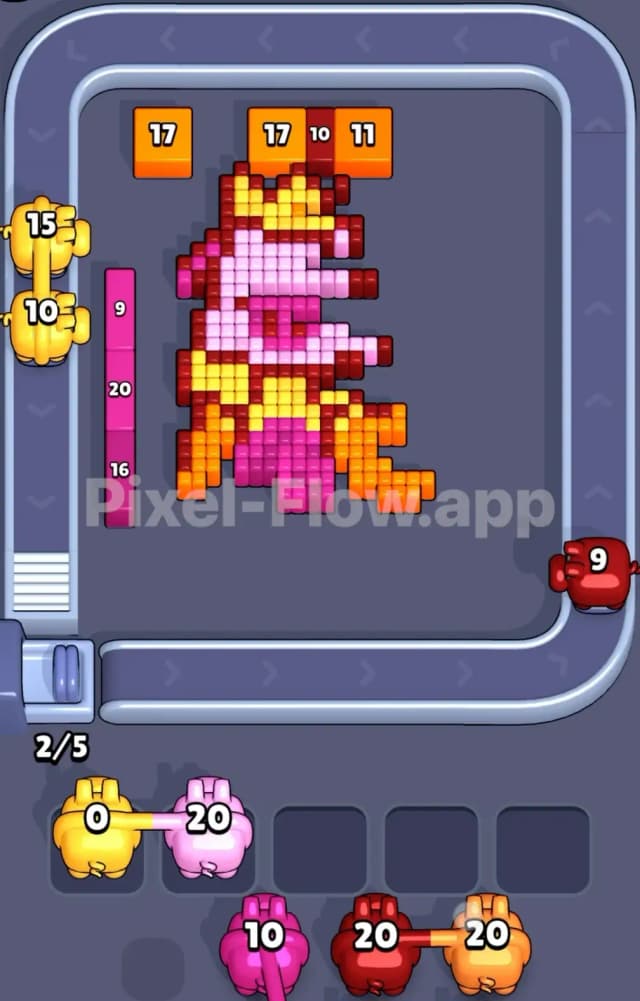 Pixel Flow Pig with Crown Level Solution 2