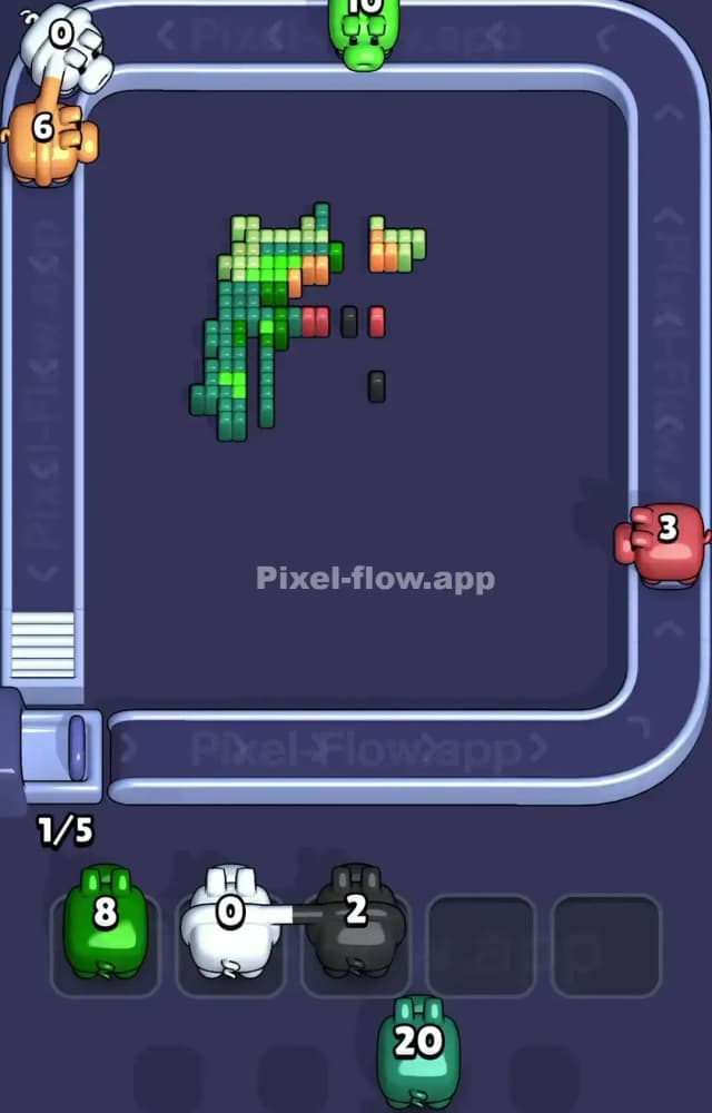 Pixel Flow Level 1439 Solution 3