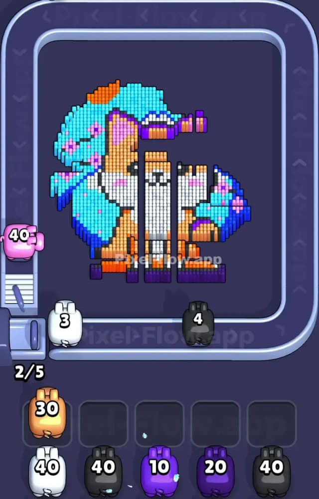 Pixel Flow Level 1028 Solution 2