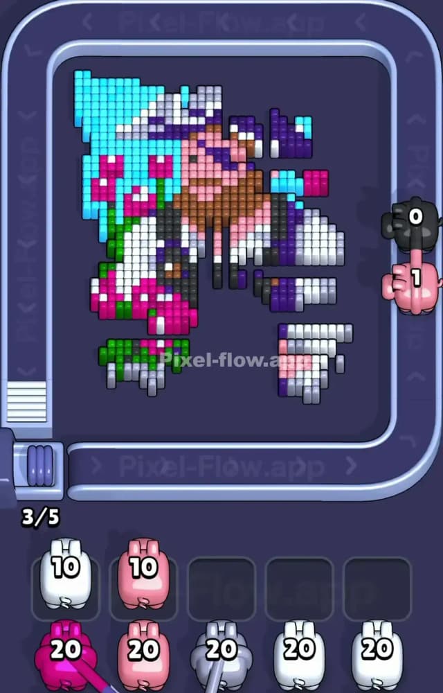 Pixel Flow Level 1199 Solution 2