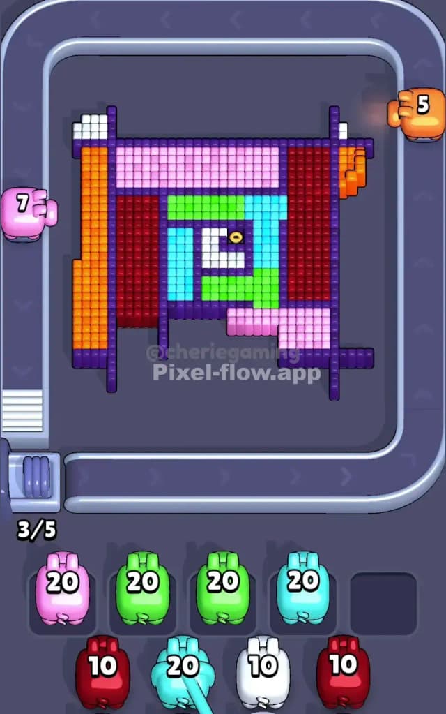 Pixel Flow Level 555 Solution 1