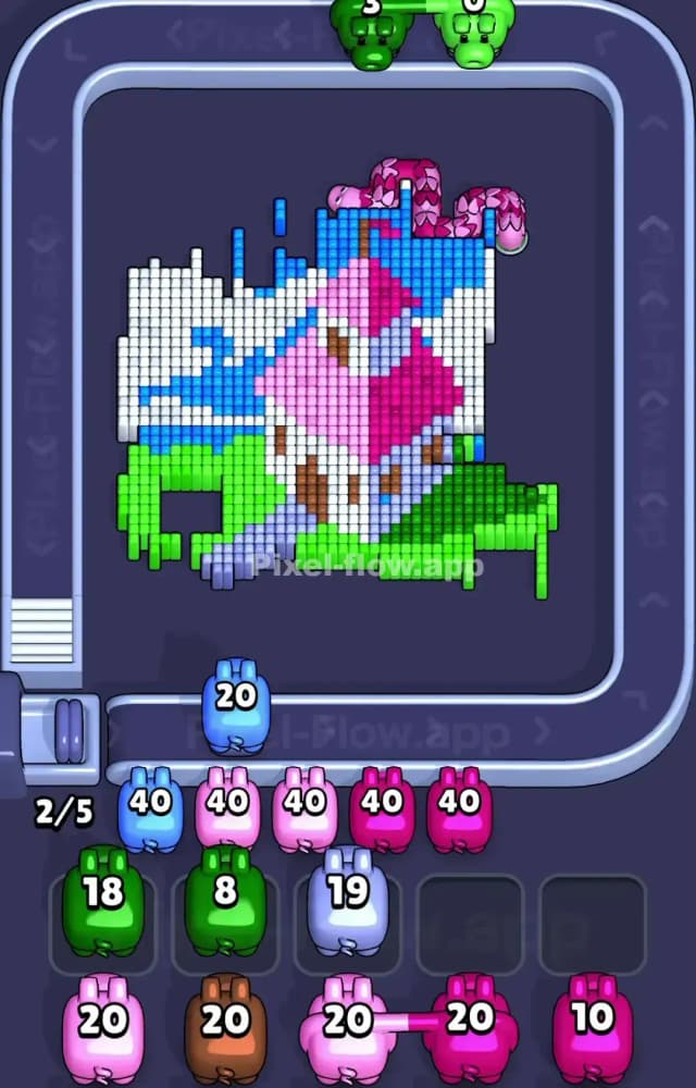 Pixel Flow Level 1249 Solution 2