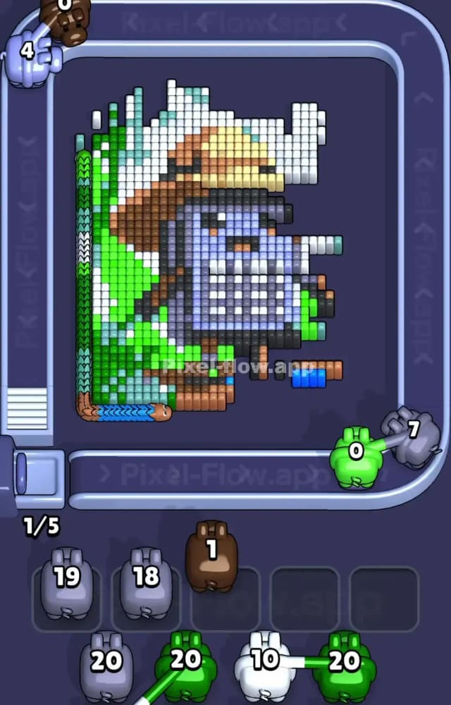 Pixel Flow Level 1496 Solution 1