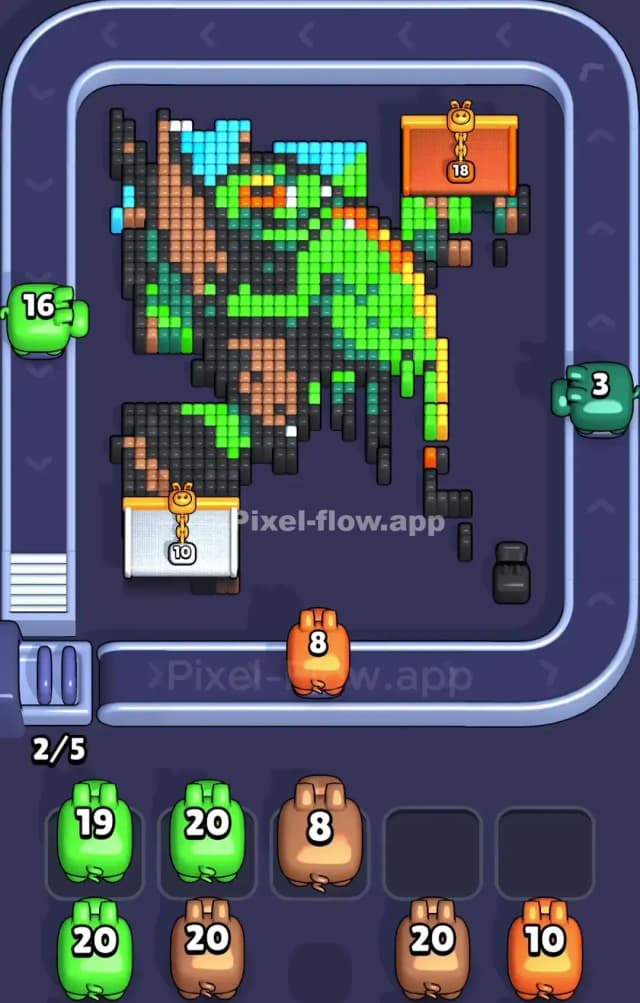 Pixel Flow Level 925 Solution 2