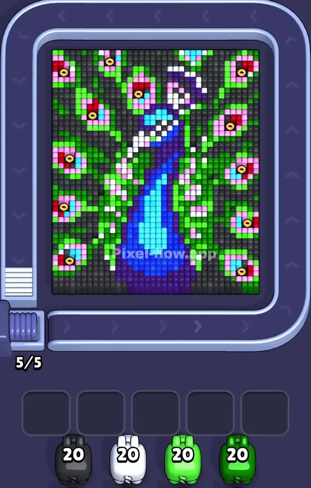 Pixel Flow Peacock Level Screenshot