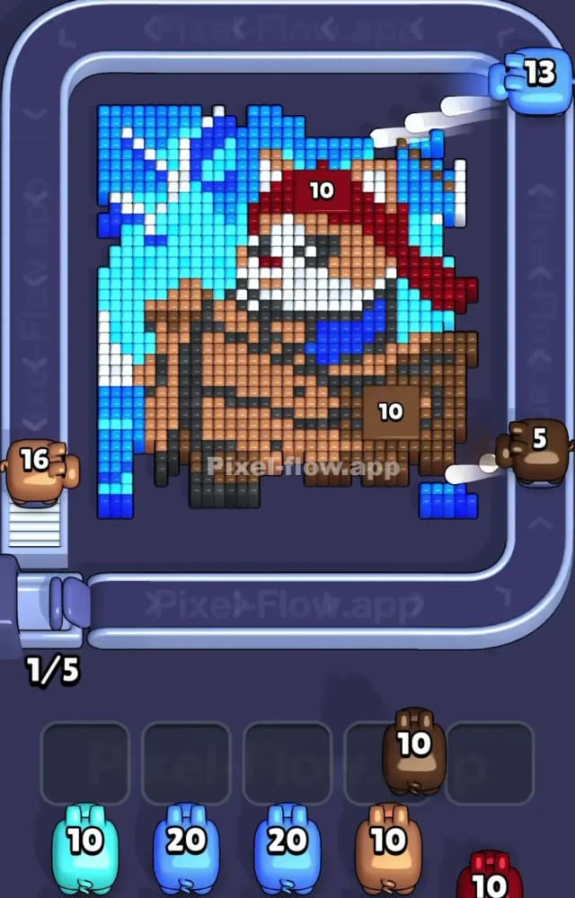 Pixel Flow Level 1341 Solution 2