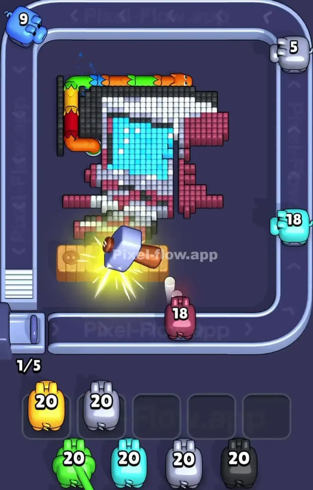 Pixel Flow Level 1212 Solution 2