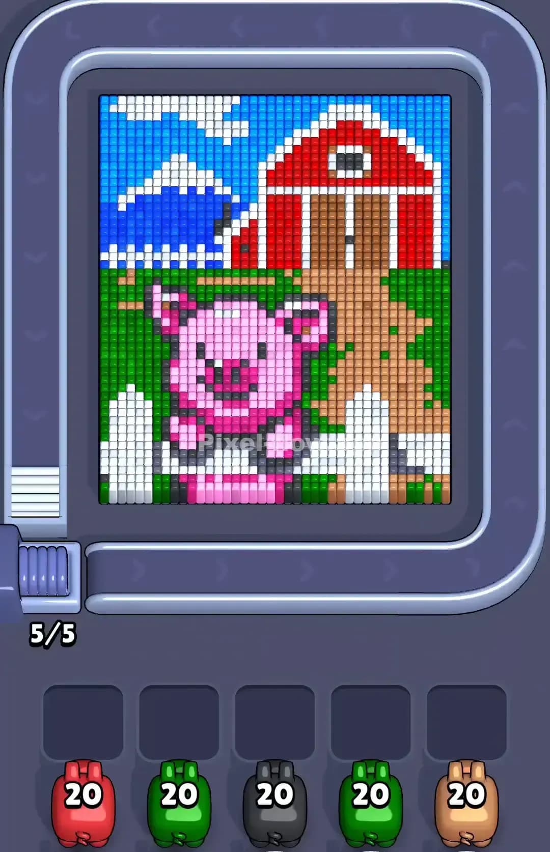 Pixel Flow Pig Level Screenshot