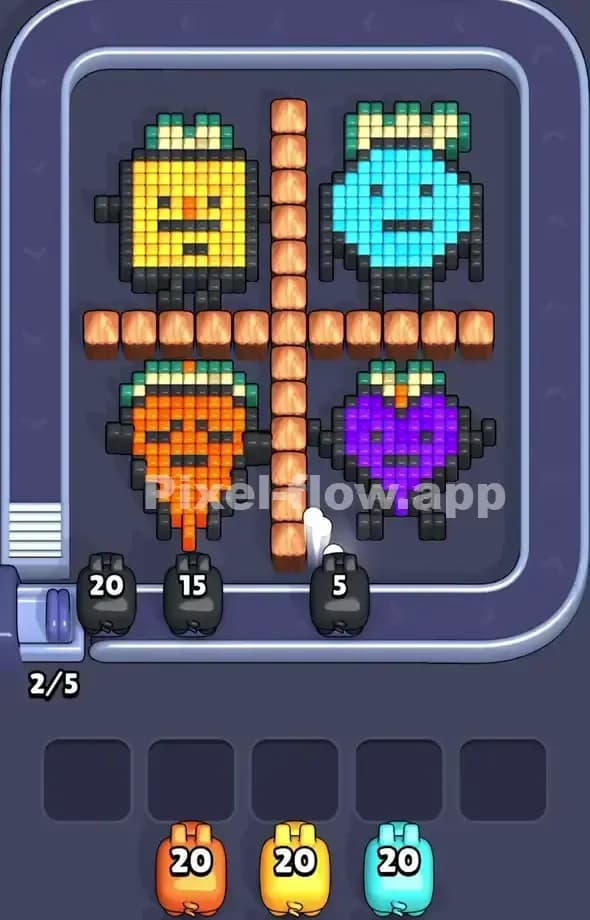 Pixel Flow Level 500 Gameplay